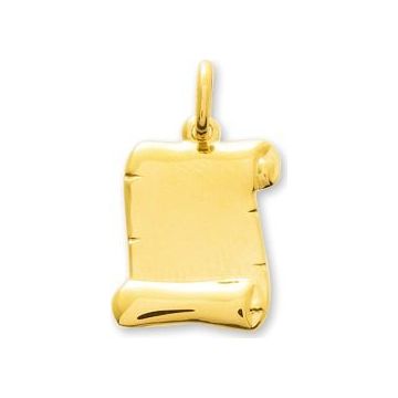 Pendentif Parchemin Or 375 millièmes Jaune