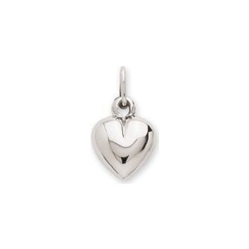 Pendentif Coeur Or 375 millièmes Blanc