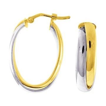 Créoles or375 jaune rhodium