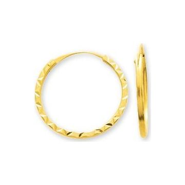 Créoles diamantées or375 jaune