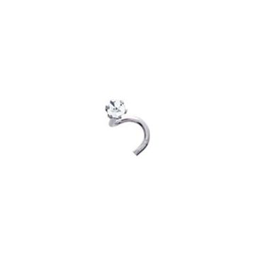 Piercing nez zirconium or375 blanc