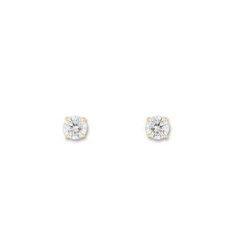 Boucles D'oreilles Solitaire Jaune 0,2ct