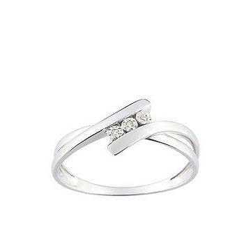 Bague Diamant 0,01 Or Gris