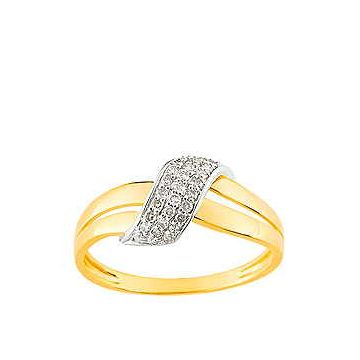 Bague Diamant 0,14 Bicolore