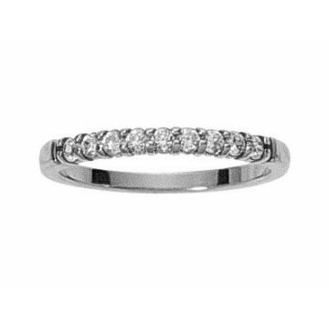 Alliance Demi Tour Diamant Or Blanc
