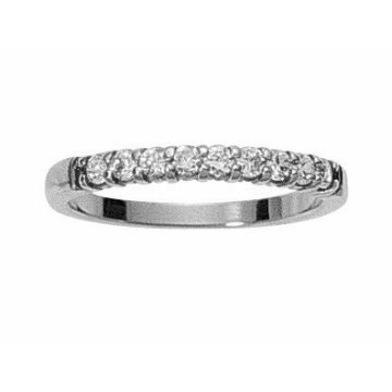 Alliance Demi Tour Diamant Or Blanc