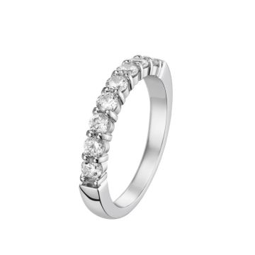 Alliance Demi Tour Diamant Or Blanc