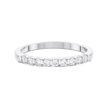 Alliance Demi Tour Diamant Or Blanc