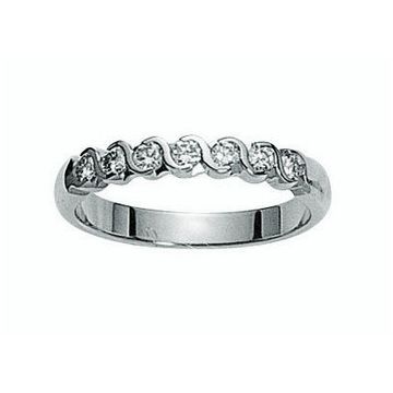 Alliance Demi Tour Diamant Or Blanc
