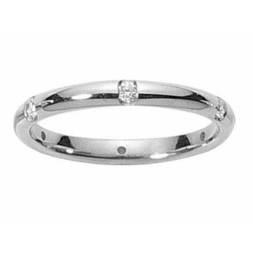 Alliance Or Blanc Diamant 0.18 Ct