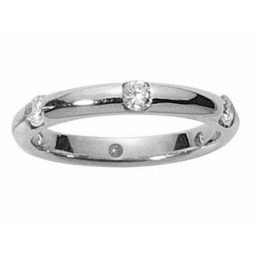 Alliance Or Blanc Diamant 0.42 Ct