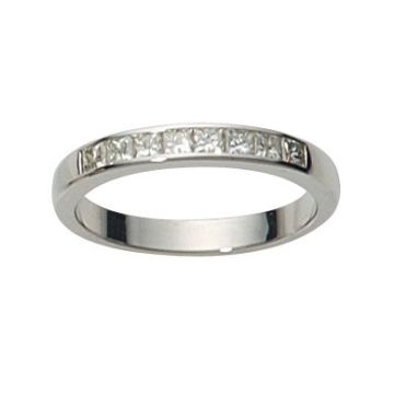 Alliance Demi Tour Diamant Or Blanc