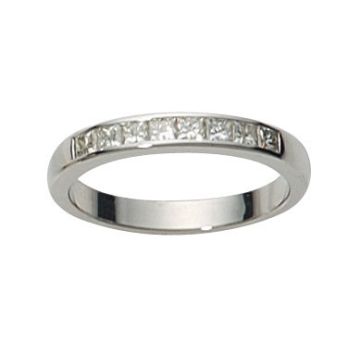 Alliance Demi Tour Diamant Or Blanc