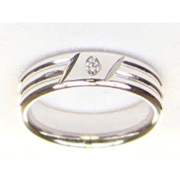 Alliance Or Blanc Diamant 0.01 Ct