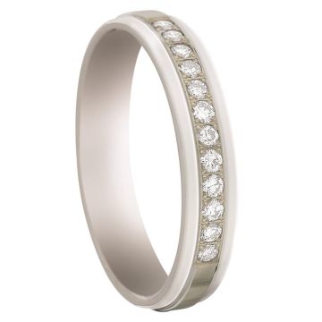 Alliance Or Blanc Diamant 0.2 Ct