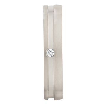 Alliance Or Blanc Diamant 0.01 Ct