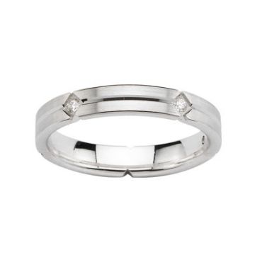 Alliance Or Blanc Diamant 0.08 Ct