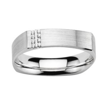 Alliance Or Blanc Diamant 0.06 Ct