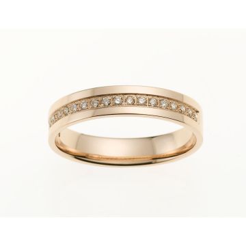 Alliance Or Rose Diamant 0.16 Ct