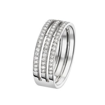 Alliance Or Blanc Diamant 0.48 Ct