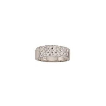 Alliance Demi Tour Diamant Or Blanc