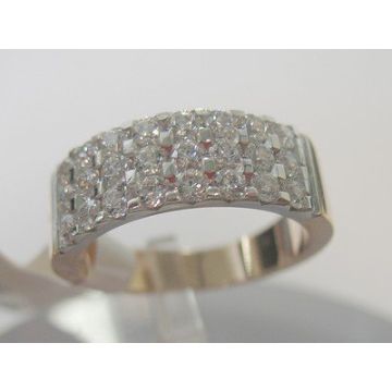 Alliance Demi Tour Diamant Bicolore