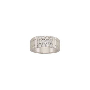 Alliance Demi Tour Diamant Or Blanc