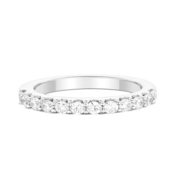 Alliance Demi Tour Diamant Or Blanc