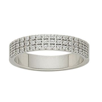 Alliance Demi Tour Diamant Or Blanc