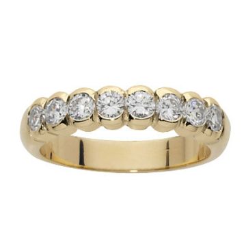 Alliance Demi Tour Diamant Or Jaune