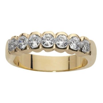 Alliance Demi Tour Diamant Or Jaune