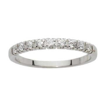 Alliance Demi Tour Diamant Or Blanc