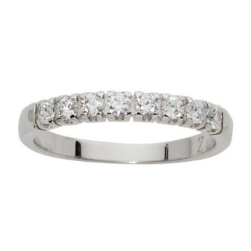Alliance Demi Tour Diamant Or Blanc