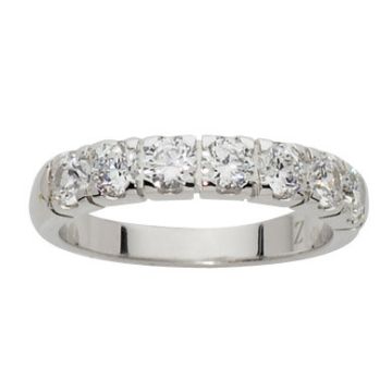 Alliance Demi Tour Diamant Or Blanc