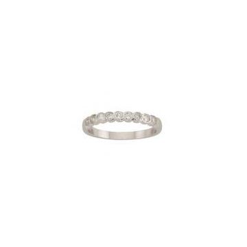 Alliance Demi Tour Diamant Or Blanc