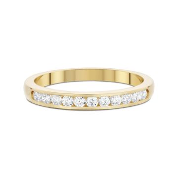 Alliance Demi Tour Diamant Or Jaune