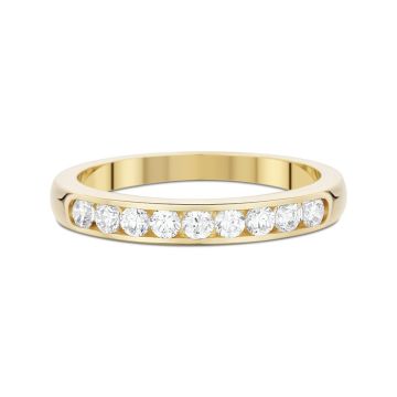 Alliance Demi Tour Diamant Or Jaune