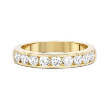 Alliance Demi Tour Diamant Or Jaune