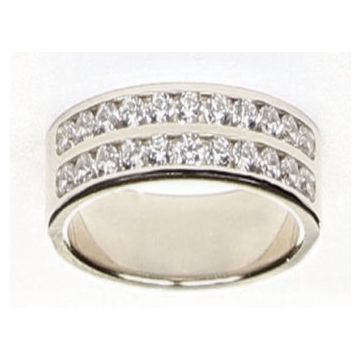 Alliance Demi Tour Diamant Or Blanc