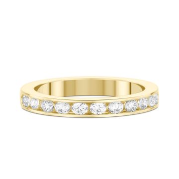 Alliance Demi Tour Diamant Or Jaune