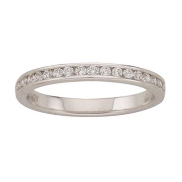 Alliance Demi Tour Diamant Or Blanc
