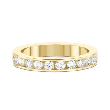 Alliance Demi Tour Diamant Or Jaune