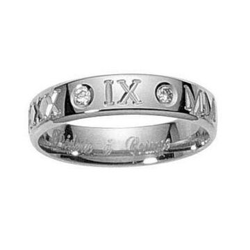 Alliance Or Blanc Diamant 0.07 Ct