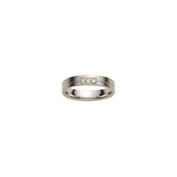 Alliance Or Blanc Diamant 0.09 Ct