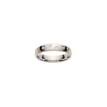 Alliance Or Blanc Diamant 0.1 Ct