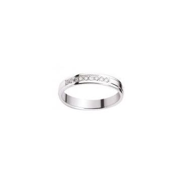 Alliance Or Blanc Diamant 0.15 Ct