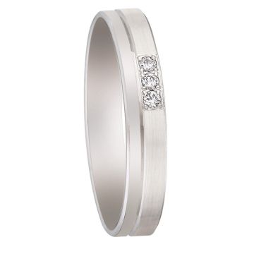 Alliance Or Blanc Diamant 0.05 Ct
