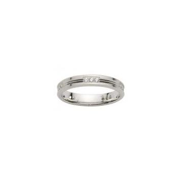 Alliance Or Blanc Diamant 0.25 Ct