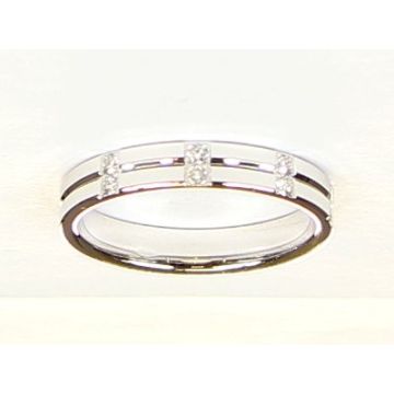 Alliance Or Blanc Diamant 0.13 Ct
