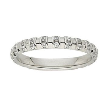 Alliance Or Blanc Diamant 0.48 Ct
